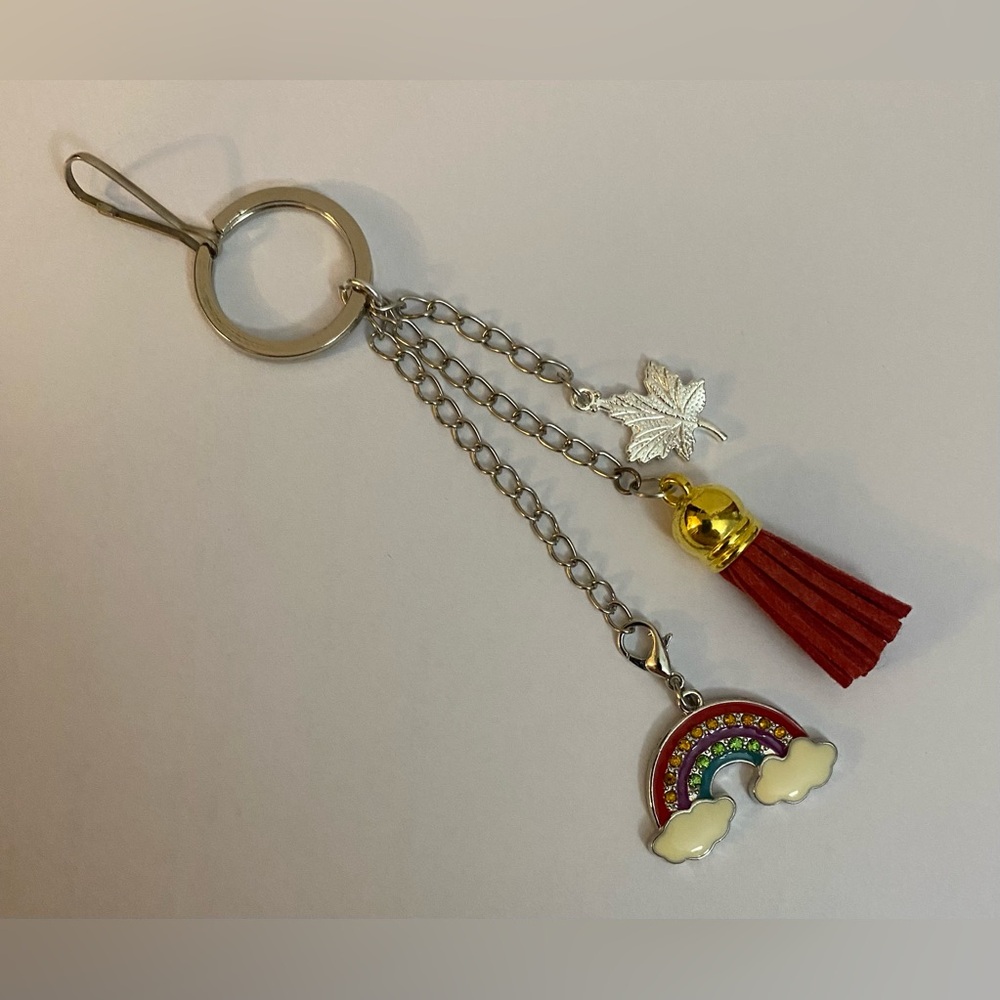 NEW Pride rainbow charm key chain